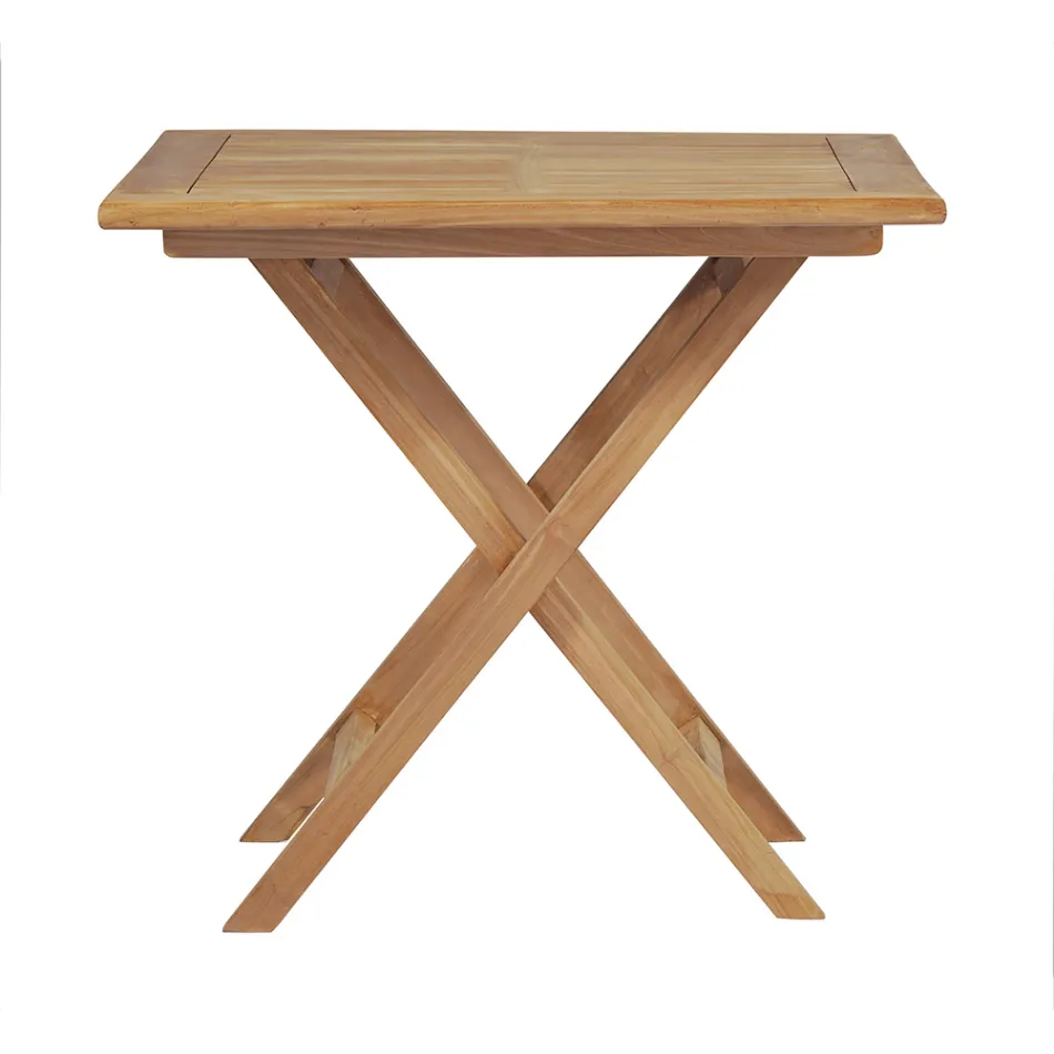 Rectangular Garden Table 120x70 cm Made of Teak - Alba Viadurini