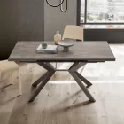Rectangular Table Extendable to 240 or 280 cm in HPL and Metal - Present Viadurini