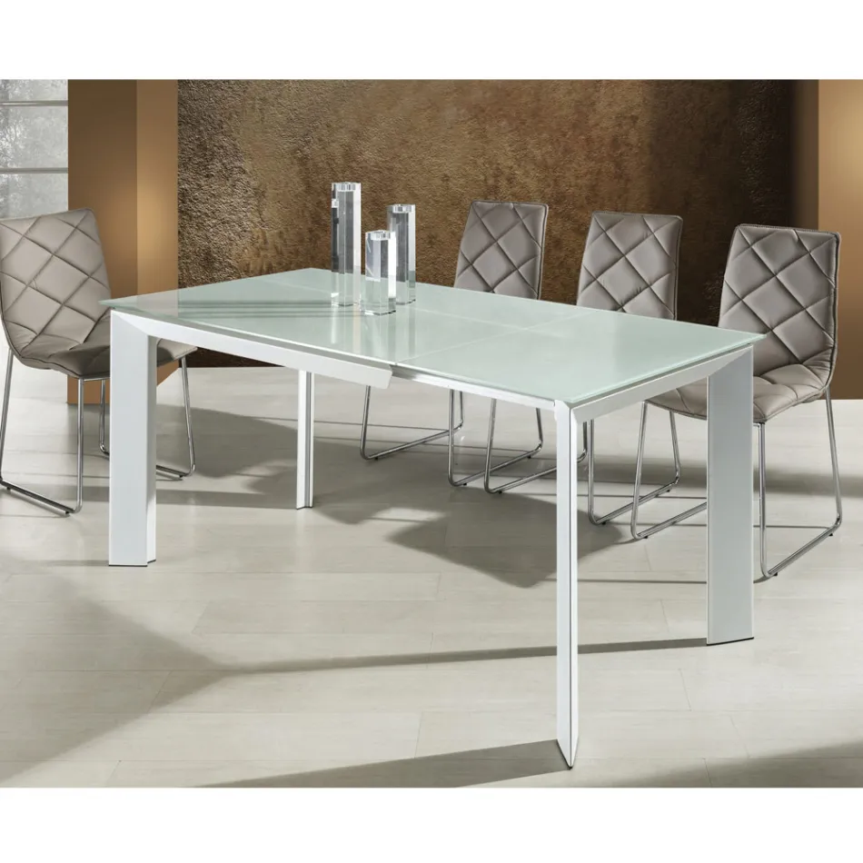 Extendable dining table with a modern design Jordy, 160x90xH76 cm Viadurini