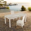 Rectangular Garden Table with 2 Armchairs and 4 Chairs - Gigi