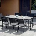 Rectangular Garden Table in Aluminum and Stoneware - Lunara