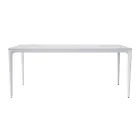 Rectangular Garden Table in Aluminum and Stoneware - Lunara Viadurini