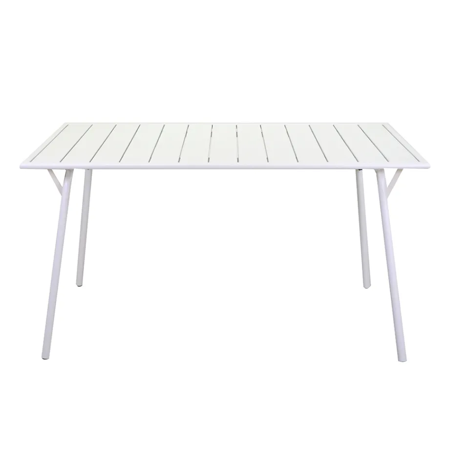 Rectangular and Folding Garden Table Made of Metal - Ribbon Viadurini