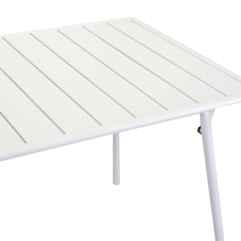 Rectangular and Folding Garden Table Made of Metal - Ribbon Viadurini
