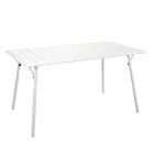 Rectangular and Folding Garden Table Made of Metal - Ribbon Viadurini
