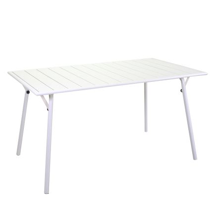 Rectangular and Folding Garden Table Made of Metal - Ribbon Viadurini
