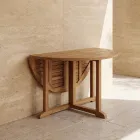 Folding Garden Table in Teak - Yggdrasil Viadurini