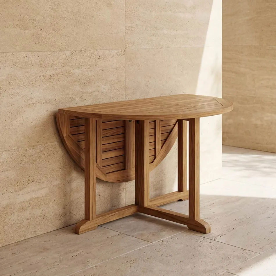 Folding Garden Table in Teak - Yggdrasil Viadurini