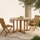Folding Garden Table in Teak - Yggdrasil Viadurini