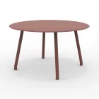 130 cm Round Outdoor Aluminium Table in Different Finishes - Resplendent Viadurini