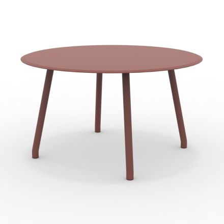 130 cm Round Outdoor Aluminium Table in Different Finishes - Resplendent Viadurini