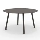 130 cm Round Outdoor Aluminium Table in Different Finishes - Resplendent Viadurini