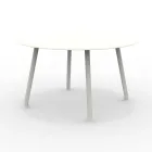 130 cm Round Outdoor Aluminium Table in Different Finishes - Resplendent Viadurini