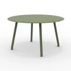130 cm Round Outdoor Aluminium Table in Different Finishes - Resplendent Viadurini