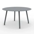 130 cm Round Outdoor Aluminium Table in Different Finishes - Resplendent Viadurini