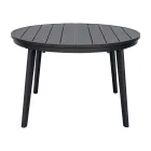 Extendable Round Table in Anthracite Aluminum (170 cm) - Rivara Viadurini