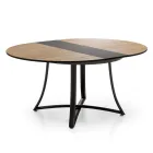 Extendable Round Table with MDF Top Covered in Laminate - Puglia Viadurini