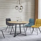 Extendable Round Table with MDF Top Covered in Laminate - Puglia Viadurini
