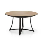 Extendable Round Table with MDF Top Covered in Laminate - Puglia Viadurini