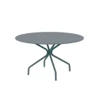 Round Galvanized Steel Outdoor Table Made in Italy - Selvaggia Viadurini