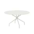 Round Galvanized Steel Outdoor Table Made in Italy - Selvaggia Viadurini