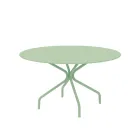 Round Galvanized Steel Outdoor Table Made in Italy - Selvaggia Viadurini