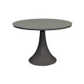 Round Outdoor Table in Powder Coated Aluminum and Glass - Arcade