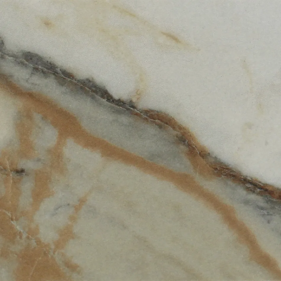 Round Outdoor Ceramic Table Calacatta Hermitage Made in Italy - Pegaso Viadurini