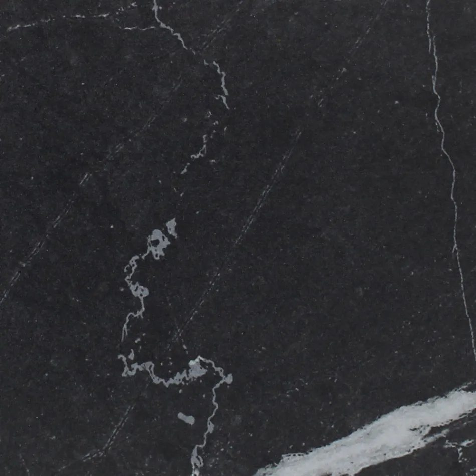 Round Outdoor Table in Black Marquinia Ceramic Made in Italy - Pegaso Viadurini