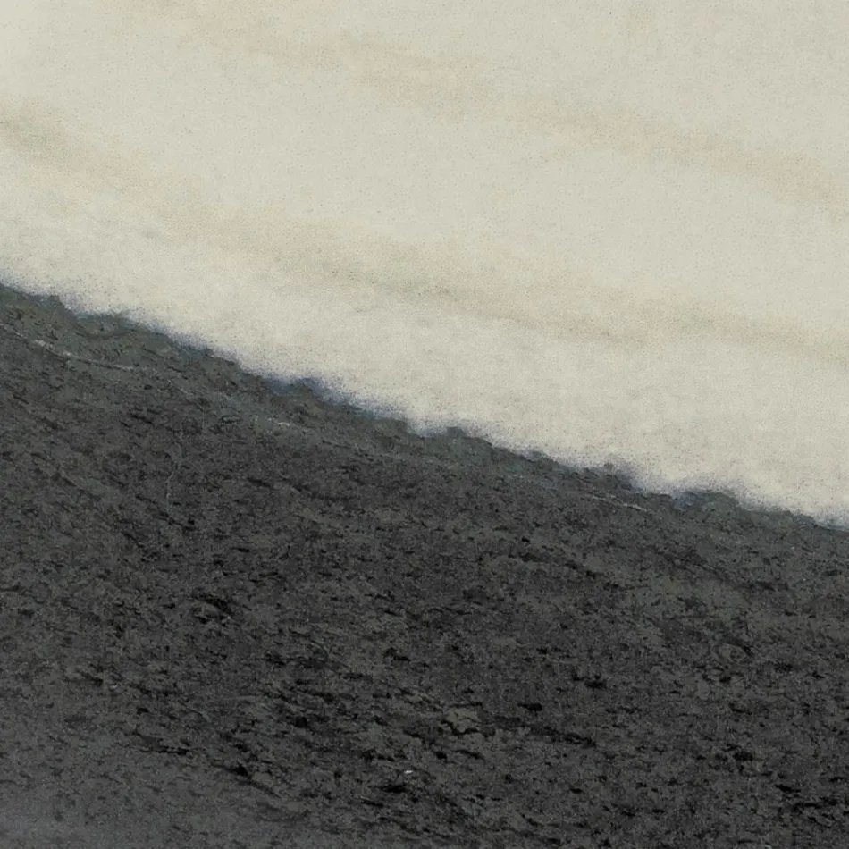 Round Outdoor Table in Panda White Ceramic Made in Italy - Pegaso Viadurini