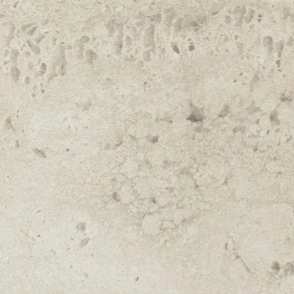 Round Outdoor Table in Light Travertine Ceramic Made in Italy - Pegaso Viadurini