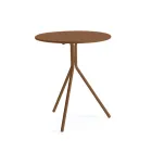 Round Galvanized Steel Garden Table Made in Italy - Ralph Viadurini