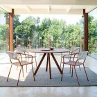 Round Garden Table in Galvanized Steel Made in Italy - Brienne Viadurini