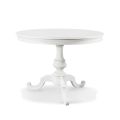 Round Extendable Living Room Table in Wood Made in Italy - Vittoria