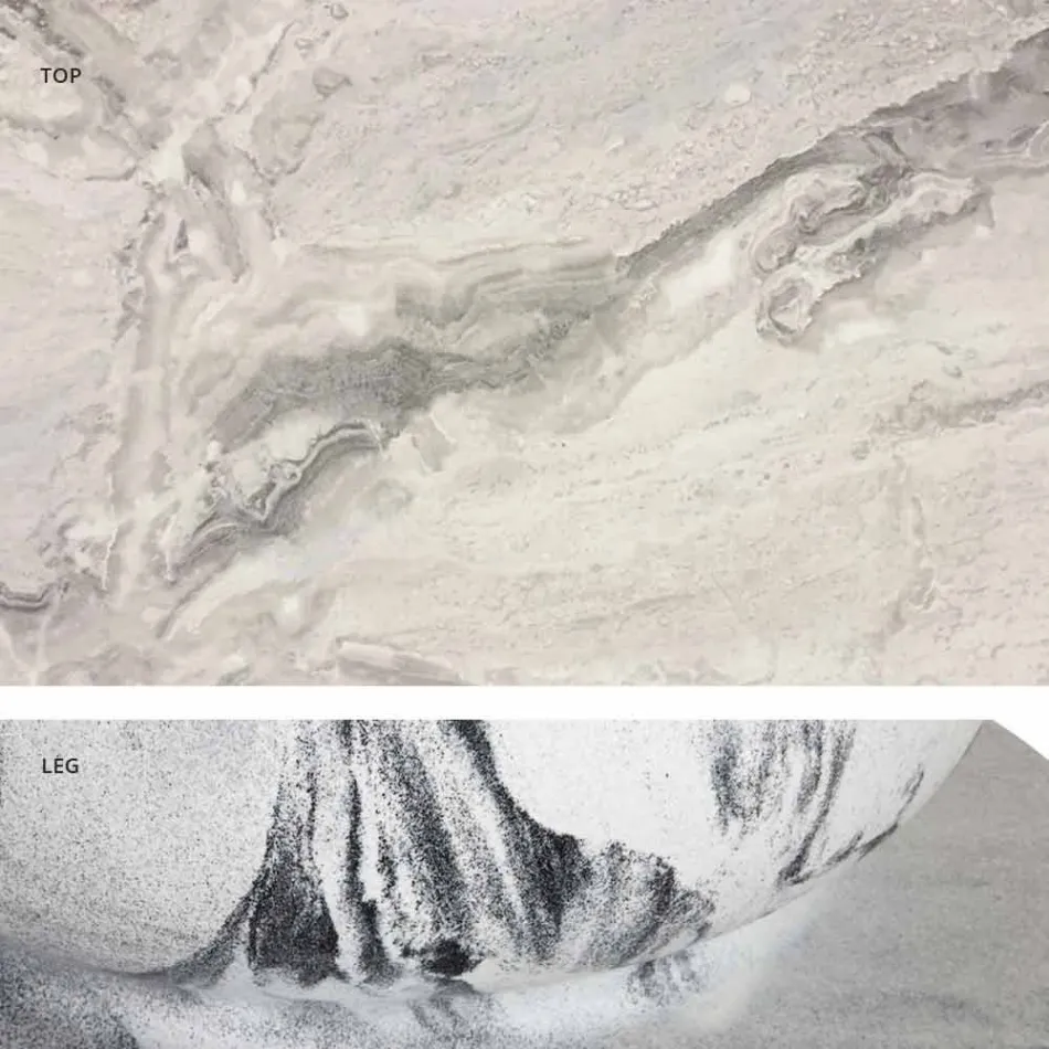 Classic Design Round Table, Ø140 and HPL top - Nineteenth century by Slide Viadurini