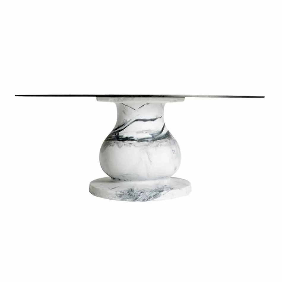 Classic Design Round Table, Ø140 and HPL top - Nineteenth century by Slide Viadurini