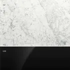 Modern Round Table in Carrara Marble and Marquinia Made in Italy – Dollars Viadurini