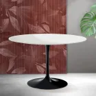 Saarinen Tulip Round Table H 74 cm in Matt White Florim Ceramic - Scarlet Viadurini