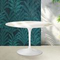 Saarinen Tulip Round Table H 74 cm in Florim Calacatta Gold Gloss Ceramic - Scarlet