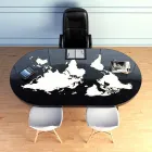 Modern desk table with glass top made in Italy, Pontida Viadurini