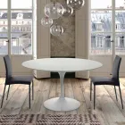 Round table extendable up to 170 cm in laminate Made in Italy - Dollars Viadurini