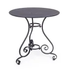 Shabby Chich Style Round Garden Table in Painted Steel - Enchantment Viadurini