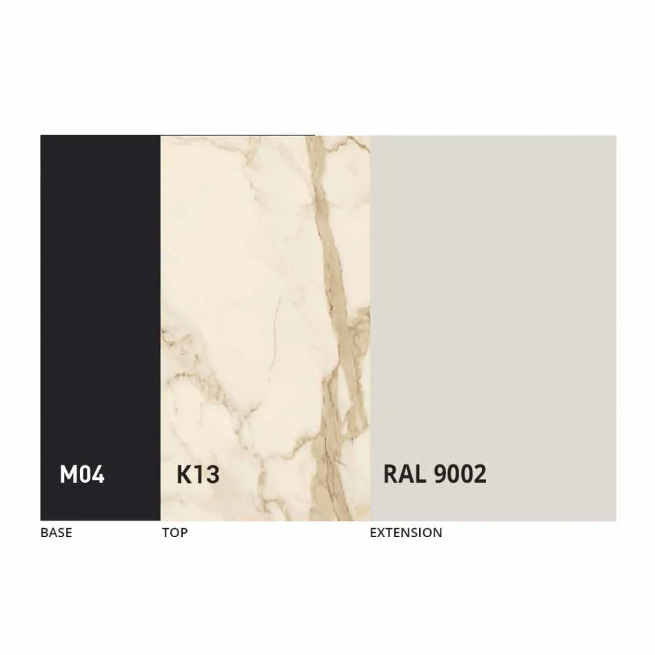 Round Dining Table Extendable to 165 cm with Ceramic Top - Pistolero Viadurini