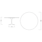 Eero Saarine Tulip Table H 74 with Round Top in Verde Alpi Marble - Scarlet Viadurini