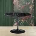 Eero Saarinen Tulip Table H 74 with Green Alpi Marble Top Made in Italy - Scarlet