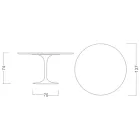 Tulip Table Eero Saarinen H 73 in Ceramic Kira Made in Italy - Scarlet Viadurini