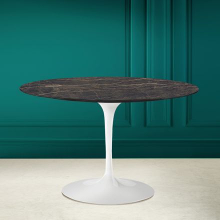 Tulip Table Eero Saarinen H 73 in Ceramic Noir Desire Made in Italy - Scarlet Viadurini