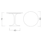 Tulip Table Eero Saarinen H 73 in Ceramic Noir Laurent Made in Italy - Scarlet Viadurini