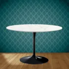 Tulip Table Eero Saarinen H 73 in Ceramic Rem Made in Italy - Scarlet Viadurini