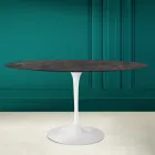 Tulip Table Eero Saarinen H 73 Oval in Ceramic Noir Desire Made in Italy - Scarlet Viadurini